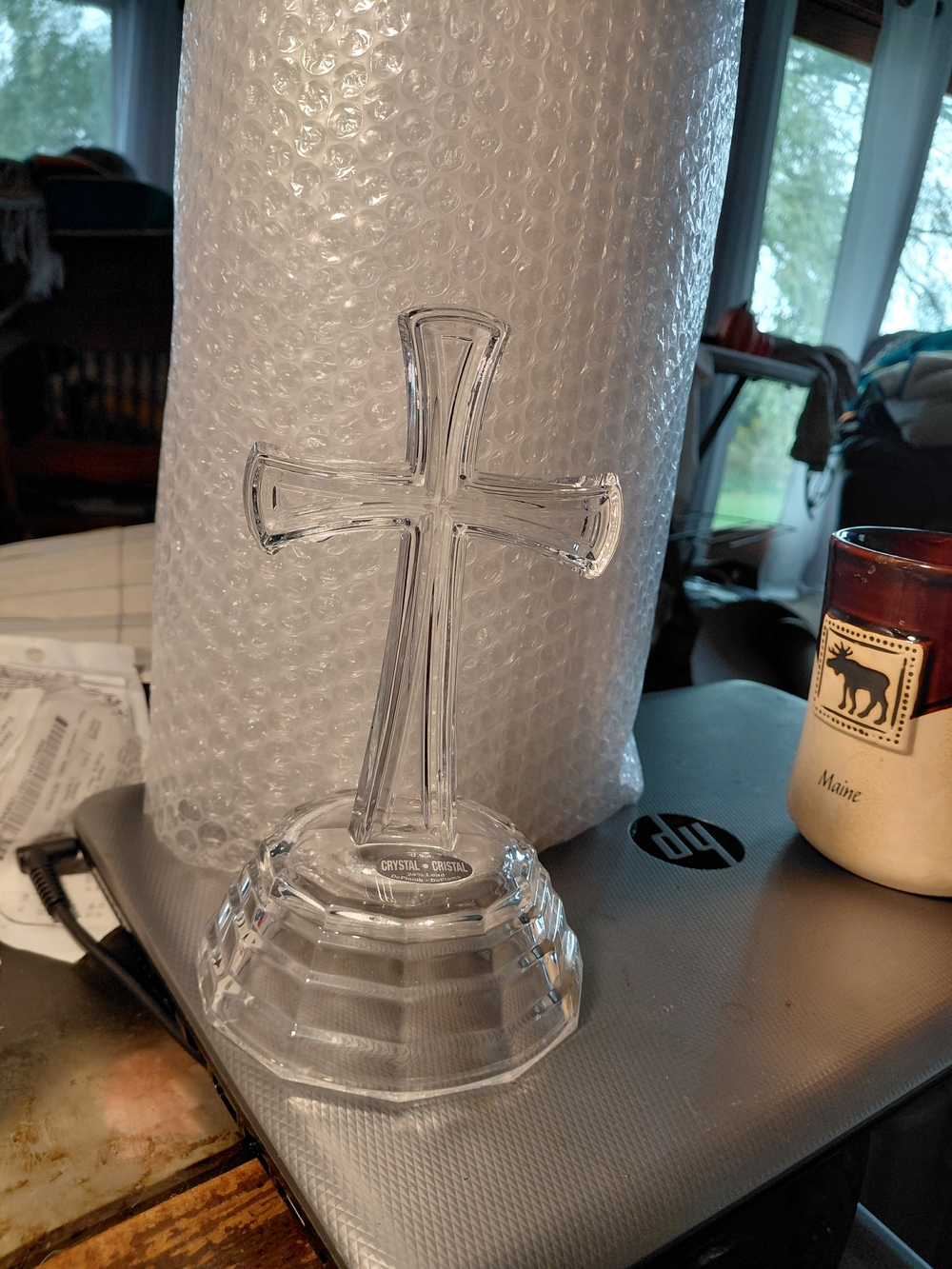 Crystal Cross Decorative Figurine - Clear